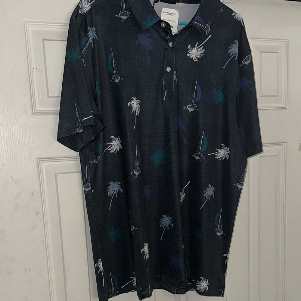 Nautical-Themed Navy Polo Shirt